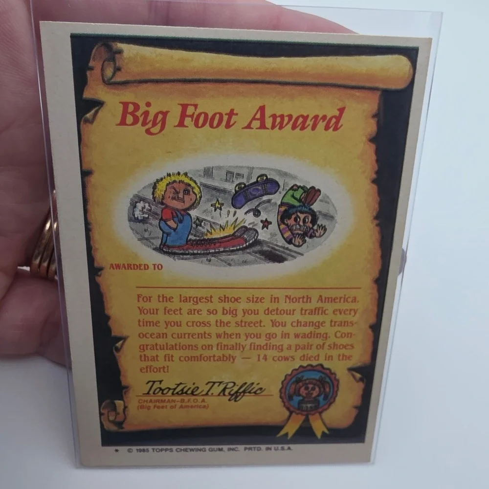 Topps this card